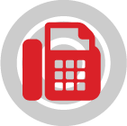 phone system circular icon