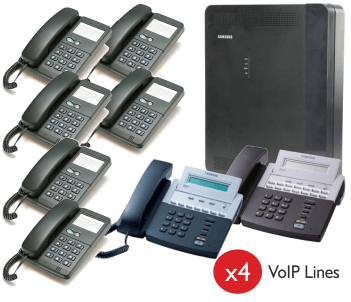 Samsung OfficeServ 7030 VoIP PABX Bundle (4 Lines) Small Phone System