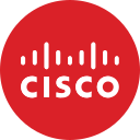 cisco logo in red and white